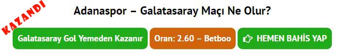 Adanaspor Galatasaray kazanan tahmin