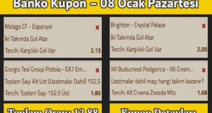 Hazır Kuponlar 08 Ocak 2018 Pazartesi