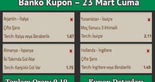 Hazır Kuponlar 23 Mart 2018 Cuma