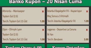 Hazır Kuponlar 20 Nisan 2018 Cuma