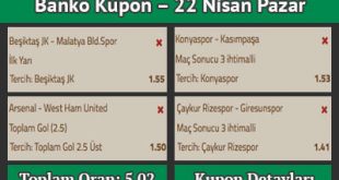 Hazır Kuponlar 22 Nisan 2018 Pazar